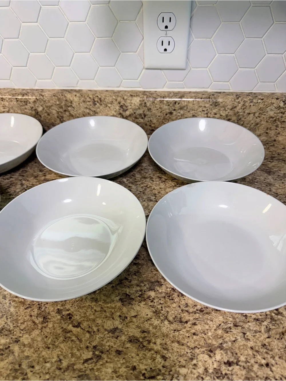 Set of White Ceramic Bowls - 8 Piece